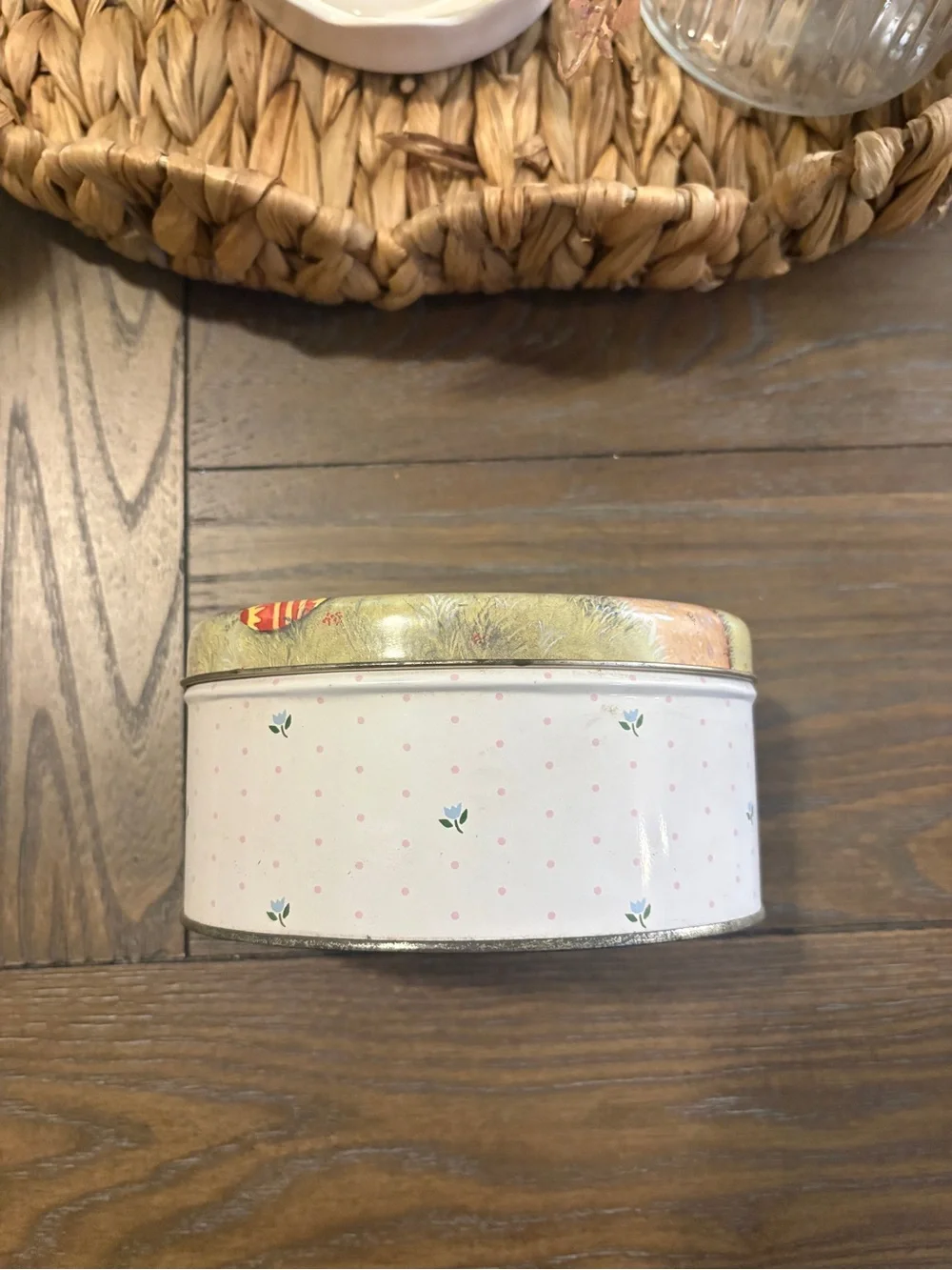 Cute Easter Bunny Trinket Box with Colorful Eggs
